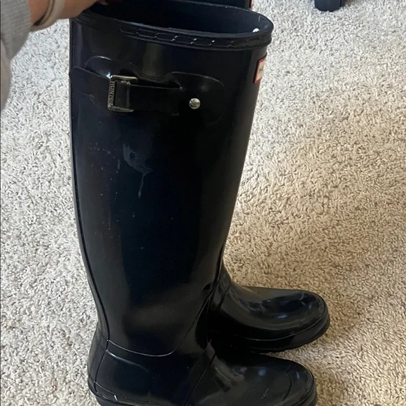 Hunter Glossy Black Tall Boots - Picture 5 of 6